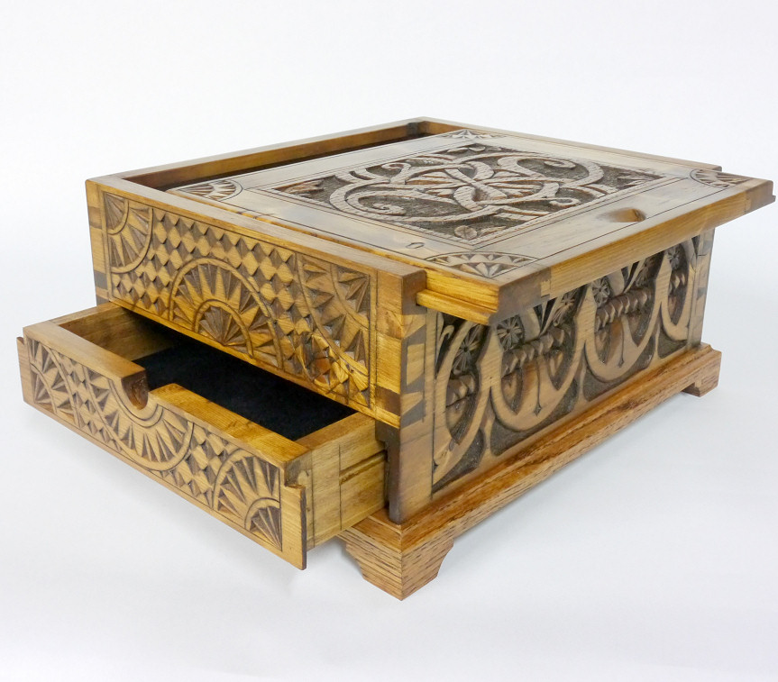 Carved Keepsake Box by A. Lammers Furniture